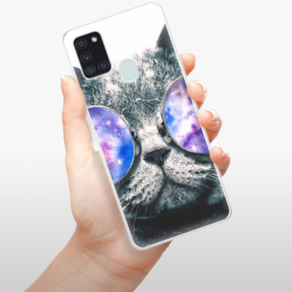 Silikonové pouzdro iSaprio - Samsung Galaxy A21s - Galaxy Cat