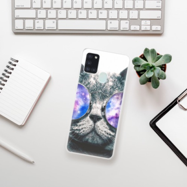 Silikonové pouzdro iSaprio - Samsung Galaxy A21s - Galaxy Cat