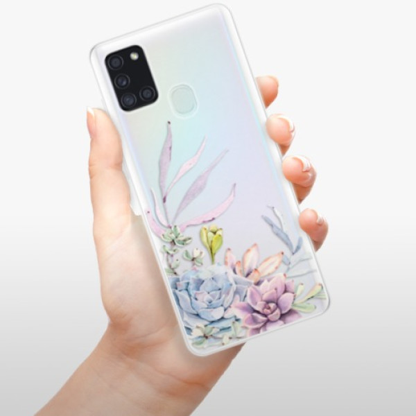 Silikonové pouzdro iSaprio - Samsung Galaxy A21s - Succulent 01