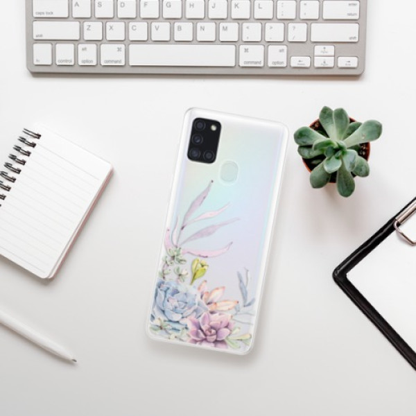 Silikonové pouzdro iSaprio - Samsung Galaxy A21s - Succulent 01