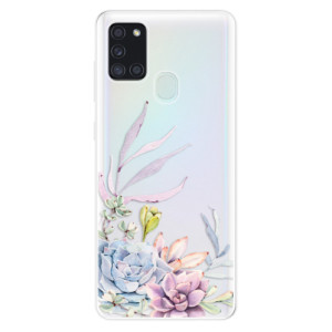 Silikonové pouzdro iSaprio - Samsung Galaxy A21s - Succulent 01