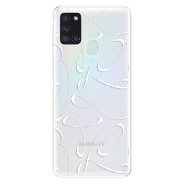 Odolné silikonové pouzdro iSaprio - Fancy - white na mobil Samsung Galaxy A21s (Odolný silikonový kryt, obal, pouzdro iSaprio s motivem Fancy - white na mobilní telefon Samsung Galaxy A21s)