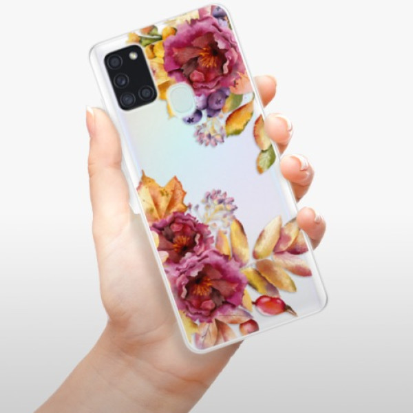 Silikonové pouzdro iSaprio - Samsung Galaxy A21s - Fall Flowers