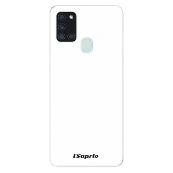 Odolné silikonové pouzdro iSaprio - 4Pure - bílé na mobil Samsung Galaxy A21s (Odolný silikonový kryt, obal, pouzdro iSaprio s motivem 4Pure - bílé na mobilní telefon Samsung Galaxy A21s)