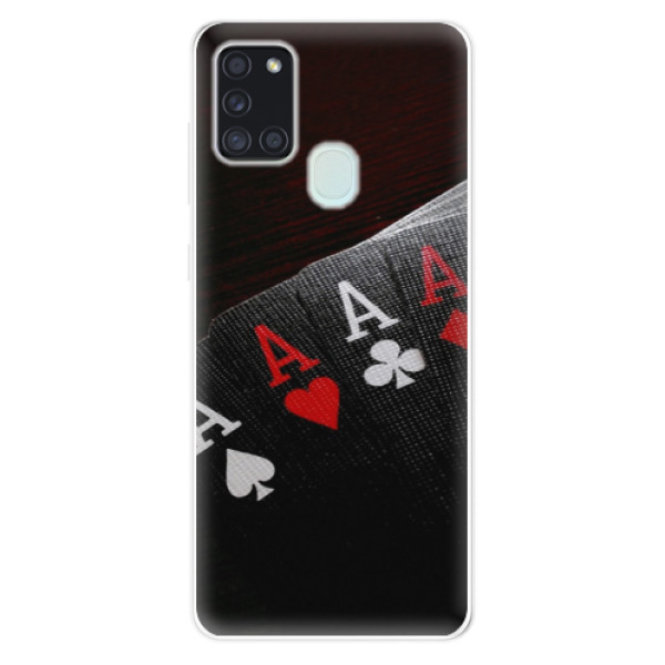 Odolné silikonové pouzdro iSaprio - Poker - Samsung Galaxy A21s