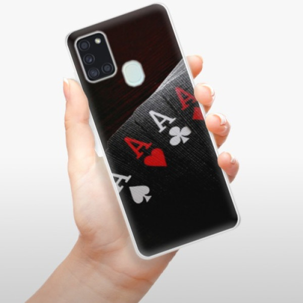 Silikonové pouzdro iSaprio - Samsung Galaxy A21s - Poker