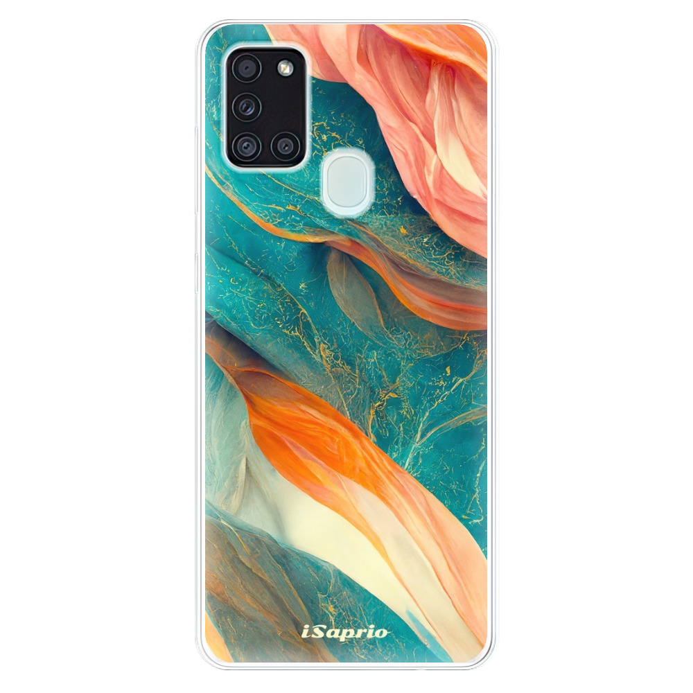 Odolné silikonové pouzdro iSaprio - Abstract Marble - Samsung Galaxy A21s