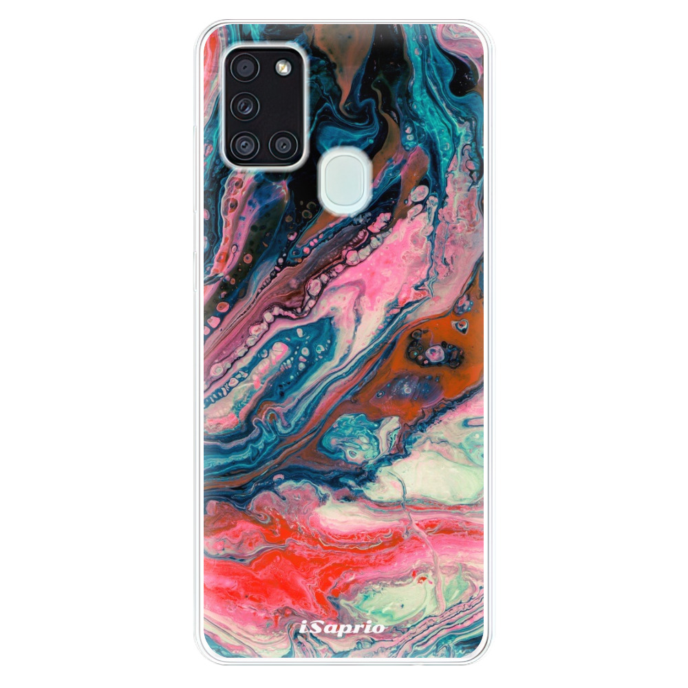 Odolné silikonové pouzdro iSaprio - Abstract Paint 01 - Samsung Galaxy A21s