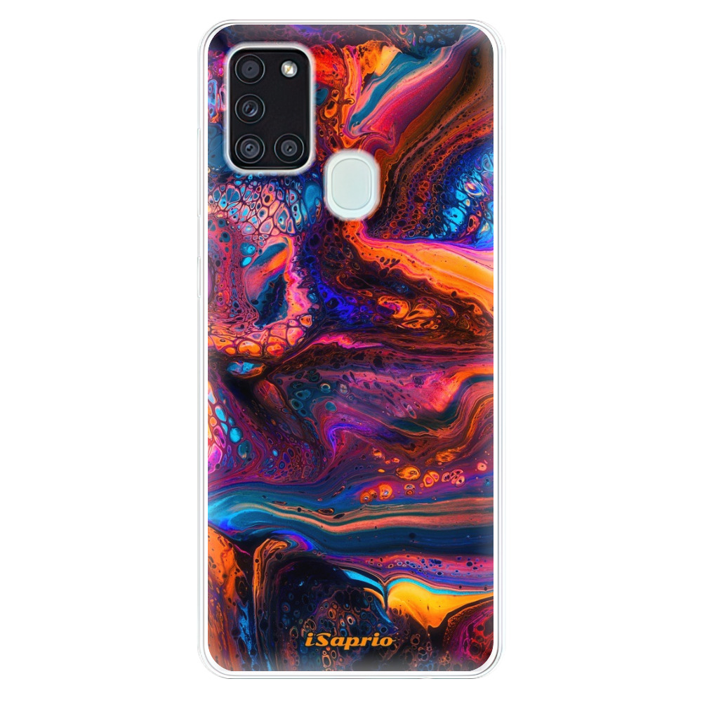 Odolné silikonové pouzdro iSaprio - Abstract Paint 02 - Samsung Galaxy A21s
