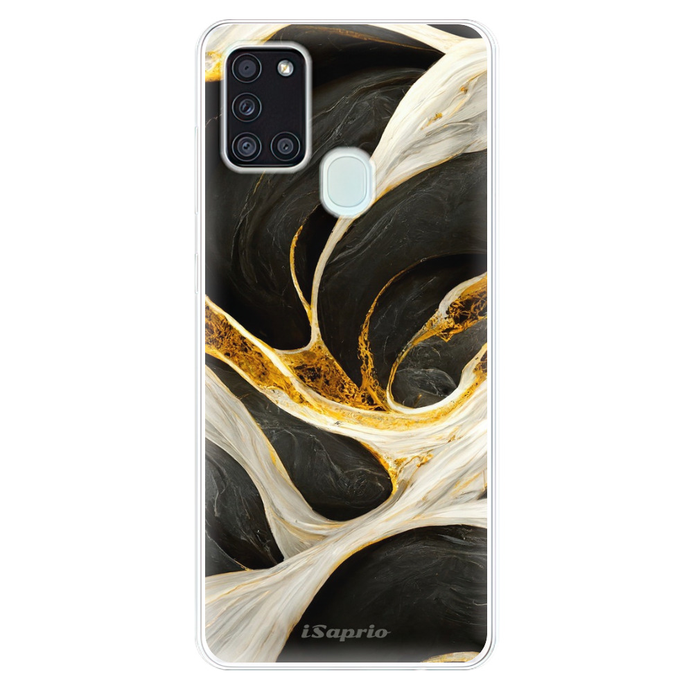 Odolné silikonové pouzdro iSaprio - Black and Gold - Samsung Galaxy A21s