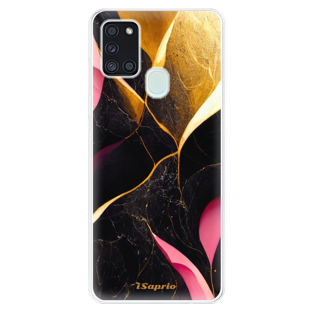 Odolné silikonové pouzdro iSaprio - Gold Pink Marble - Samsung Galaxy A21s