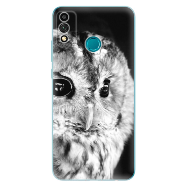 Odolné silikonové pouzdro iSaprio - BW Owl - Honor 9X Lite