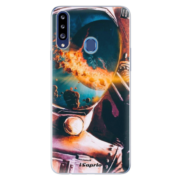 Odolné silikonové pouzdro iSaprio - Astronaut 01 na mobil Samsung Galaxy A20s (Odolný silikonový kryt, obal, pouzdro iSaprio - Astronaut 01 na mobilní telefon Samsung Galaxy A20s)
