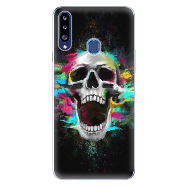 Odolné silikonové pouzdro iSaprio - Skull in Colors na mobil Samsung Galaxy A20s (Odolný silikonový kryt, obal, pouzdro iSaprio - Skull in Colors na mobilní telefon Samsung Galaxy A20s)