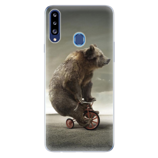 Odolné silikonové pouzdro iSaprio - Bear 01 na mobil Samsung Galaxy A20s (Odolný silikonový kryt, obal, pouzdro iSaprio - Bear 01 na mobilní telefon Samsung Galaxy A20s)