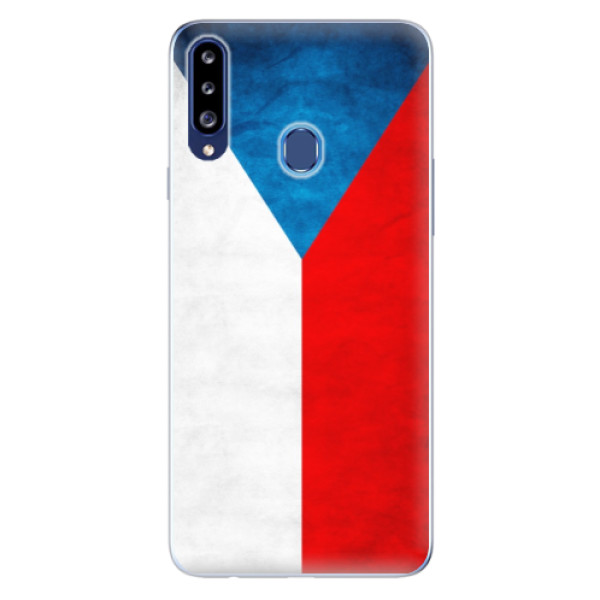 Odolné silikonové pouzdro iSaprio - Czech Flag na mobil Samsung Galaxy A20s (Odolný silikonový kryt, obal, pouzdro iSaprio - Czech Flag na mobilní telefon Samsung Galaxy A20s)