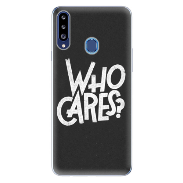 Odolné silikonové pouzdro iSaprio - Who Cares - Samsung Galaxy A20s