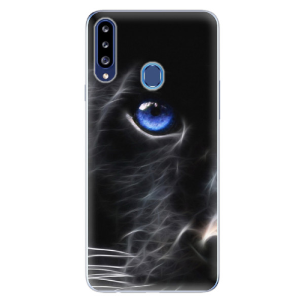 Odolné silikonové pouzdro iSaprio - Black Puma na mobil Samsung Galaxy A20s (Odolný silikonový kryt, obal, pouzdro iSaprio - Black Puma na mobilní telefon Samsung Galaxy A20s)