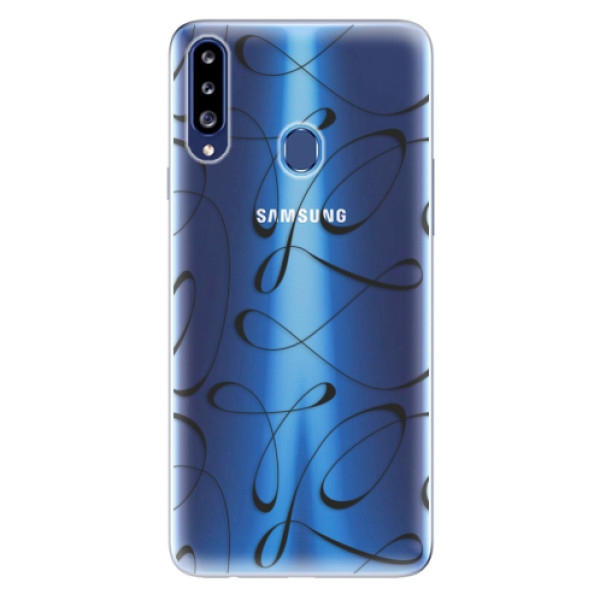 Odolné silikonové pouzdro iSaprio - Fancy - black - Samsung Galaxy A20s