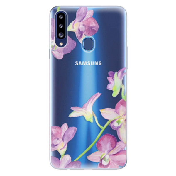 Odolné silikonové pouzdro iSaprio - Purple Orchid na mobil Samsung Galaxy A20s (Odolný silikonový kryt, obal, pouzdro iSaprio - Purple Orchid na mobilní telefon Samsung Galaxy A20s)