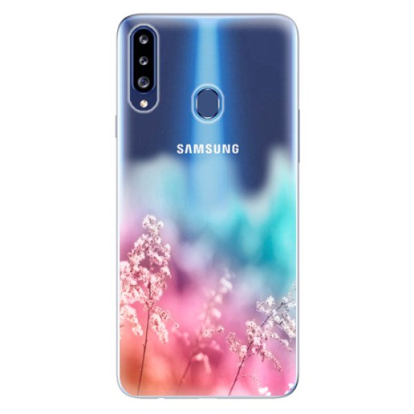 Odolné silikonové pouzdro iSaprio - Rainbow Grass na mobil Samsung Galaxy A20s (Odolný silikonový kryt, obal, pouzdro iSaprio - Rainbow Grass na mobilní telefon Samsung Galaxy A20s)
