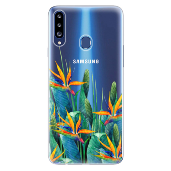 Odolné silikonové pouzdro iSaprio - Exotic Flowers - Samsung Galaxy A20s