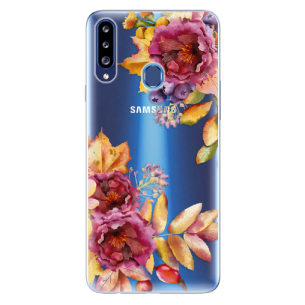 Odolné silikonové pouzdro iSaprio - Fall Flowers - Samsung Galaxy A20s