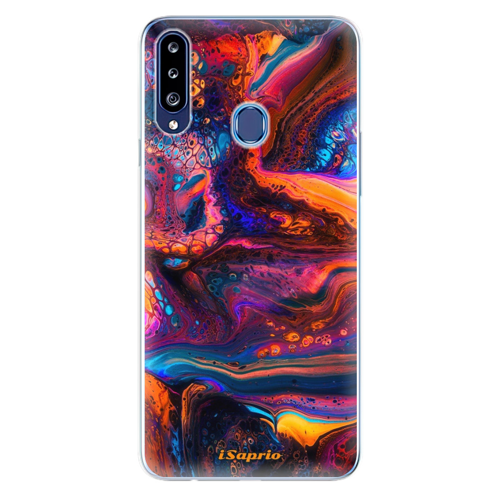 Odolné silikonové pouzdro iSaprio - Abstract Paint 02 - Samsung Galaxy A20s