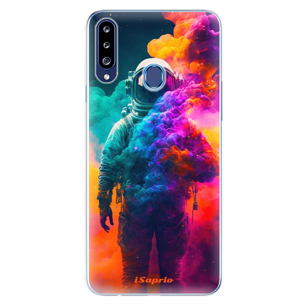 Odolné silikonové pouzdro iSaprio - Astronaut in Colors - Samsung Galaxy A20s