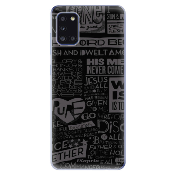 Odolné silikonové pouzdro iSaprio - Text 01 - Samsung Galaxy A31