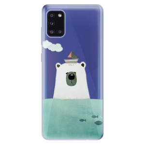 Odolné silikonové pouzdro iSaprio - Bear With Boat na mobil Samsung Galaxy A31