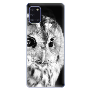 Odolné silikonové pouzdro iSaprio - BW Owl na mobil Samsung Galaxy A31