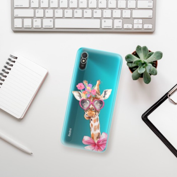Silikonové pouzdro iSaprio - Xiaomi Redmi 9A / Xiaomi Redmi 9AT - Lady Giraffe