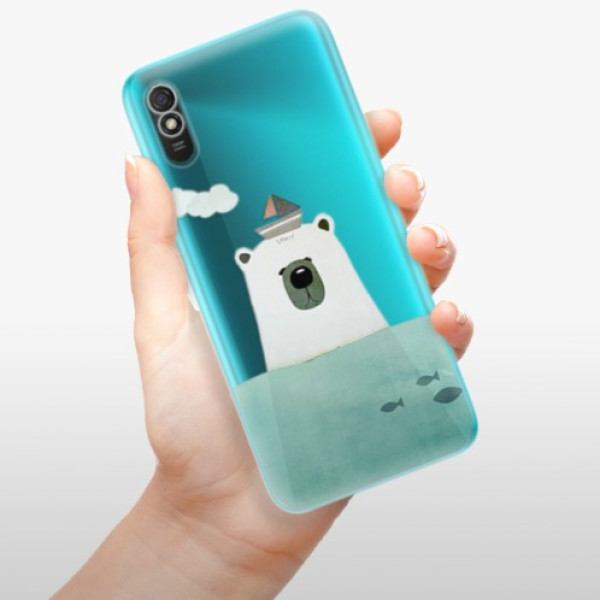 Silikonové pouzdro iSaprio - Xiaomi Redmi 9A / Xiaomi Redmi 9AT - Bear With Boat