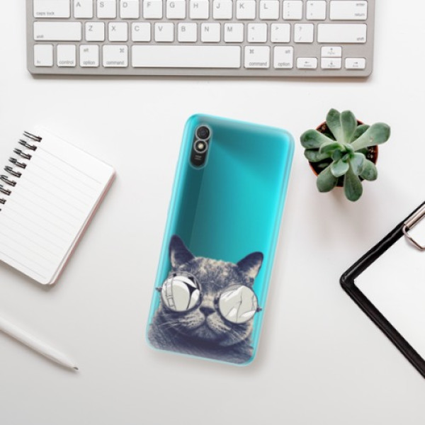 Silikonové pouzdro iSaprio - Xiaomi Redmi 9A / Xiaomi Redmi 9AT - Crazy Cat 01