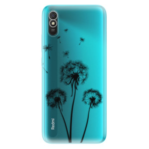 Silikonové pouzdro iSaprio - Xiaomi Redmi 9A / Xiaomi Redmi 9AT - Three Dandelions black