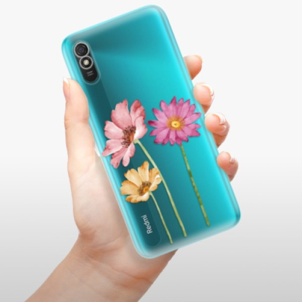 Silikonové pouzdro iSaprio - Xiaomi Redmi 9A / Xiaomi Redmi 9AT - Three Flowers