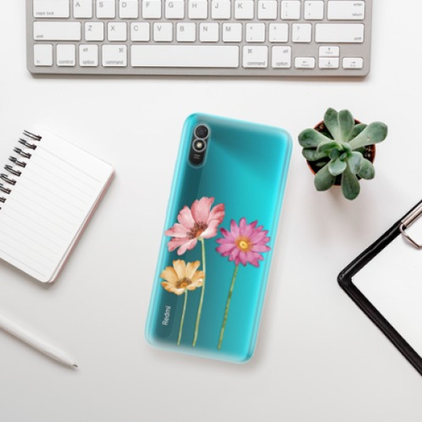 Silikonové pouzdro iSaprio - Xiaomi Redmi 9A / Xiaomi Redmi 9AT - Three Flowers