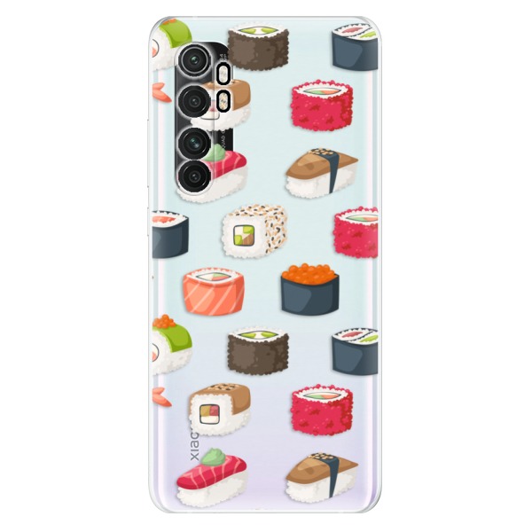 Odolné silikonové pouzdro iSaprio - Sushi Pattern - Xiaomi Mi Note 10 Lite