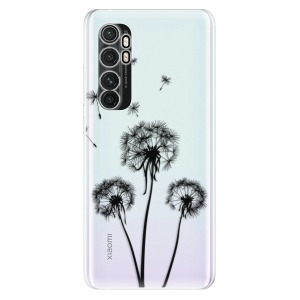 Odolné silikonové pouzdro iSaprio - Three Dandelions - black na mobil Xiaomi Mi Note 10 Lite