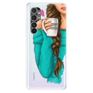 Odolné silikonové pouzdro iSaprio - My Coffe and Brunette Girl na mobil Xiaomi Mi Note 10 Lite