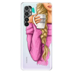 Odolné silikonové pouzdro iSaprio - My Coffe and Blond Girl na mobil Xiaomi Mi Note 10 Lite