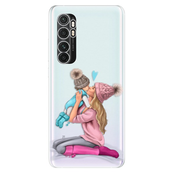 Odolné silikonové pouzdro iSaprio - Kissing Mom - Blond and Boy na mobil Xiaomi Mi Note 10 Lite - vyprodej (Odolný silikonový kryt, obal, pouzdro iSaprio - Kissing Mom - Blond and Boy na mobilní telefon Xiaomi Mi Note 10 Lite)