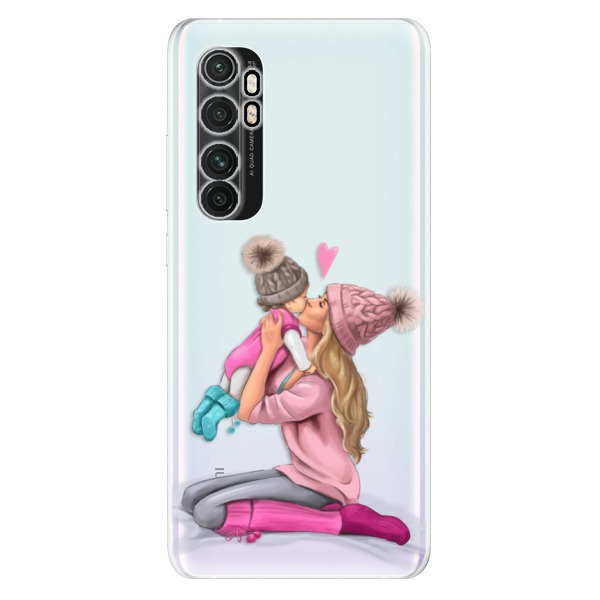 Odolné silikonové pouzdro iSaprio - Kissing Mom - Blond and Girl - Xiaomi Mi Note 10 Lite
