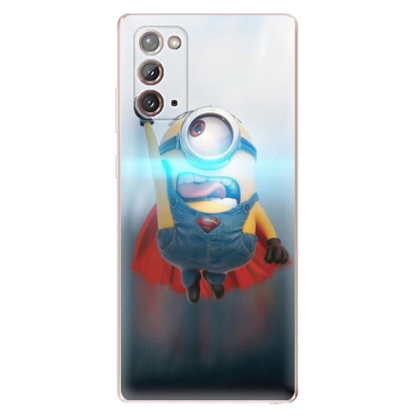Odolné silikonové pouzdro iSaprio - Mimons Superman 02 na mobil Samsung Galaxy Note 20 (Odolný silikonový kryt, obal, pouzdro iSaprio - Mimons Superman 02 na mobilní telefon Samsung Galaxy Note 20)