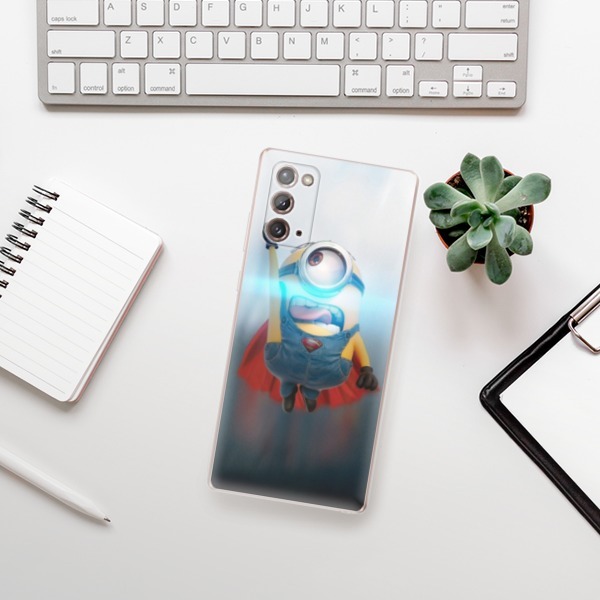 Silikonové pouzdro iSaprio - Samsung Galaxy Note 20 - Mimons Superman 02