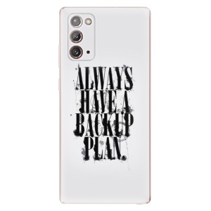 Odolné silikonové pouzdro iSaprio - Backup Plan na mobil Samsung Galaxy Note 20