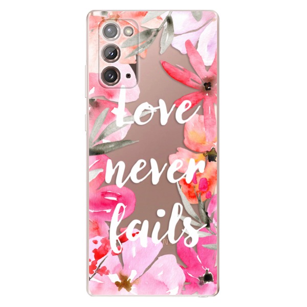 Odolné silikonové pouzdro iSaprio - Love Never Fails - Samsung Galaxy Note 20