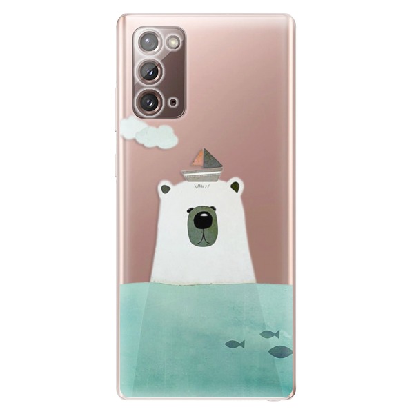 Odolné silikonové pouzdro iSaprio - Bear With Boat - Samsung Galaxy Note 20