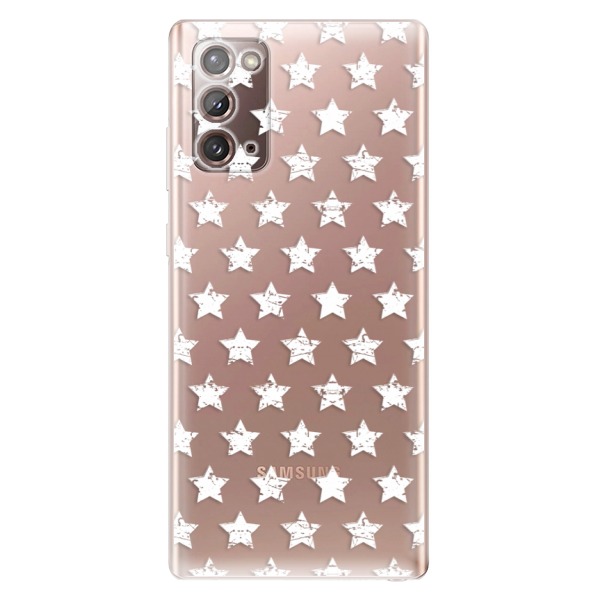 Odolné silikonové pouzdro iSaprio - Stars Pattern - white - Samsung Galaxy Note 20